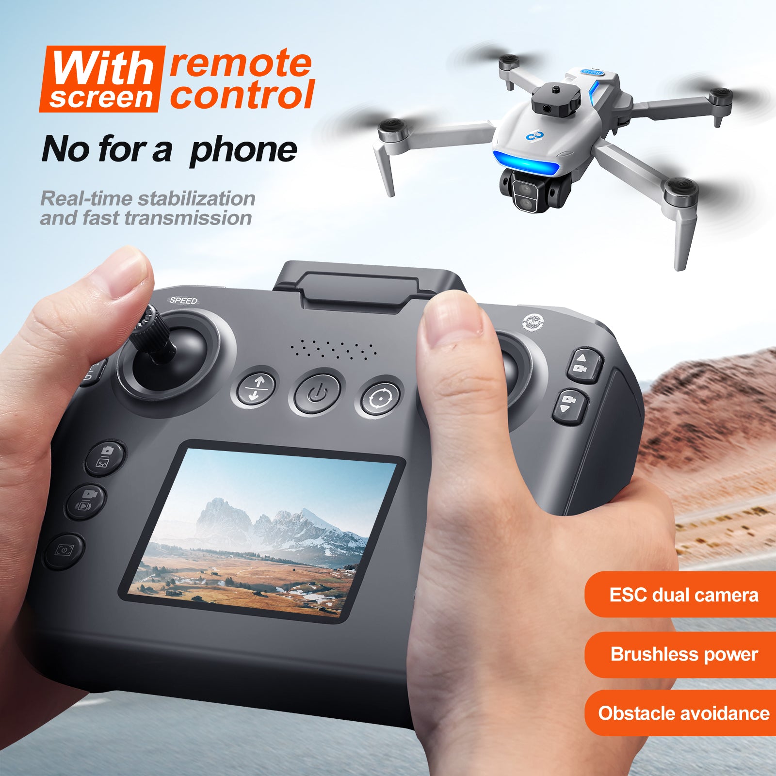 GPS Drone S181 Drone Brushless One-Key Return Intelligent Obstacle Avoidance Quadcopter Remote Control