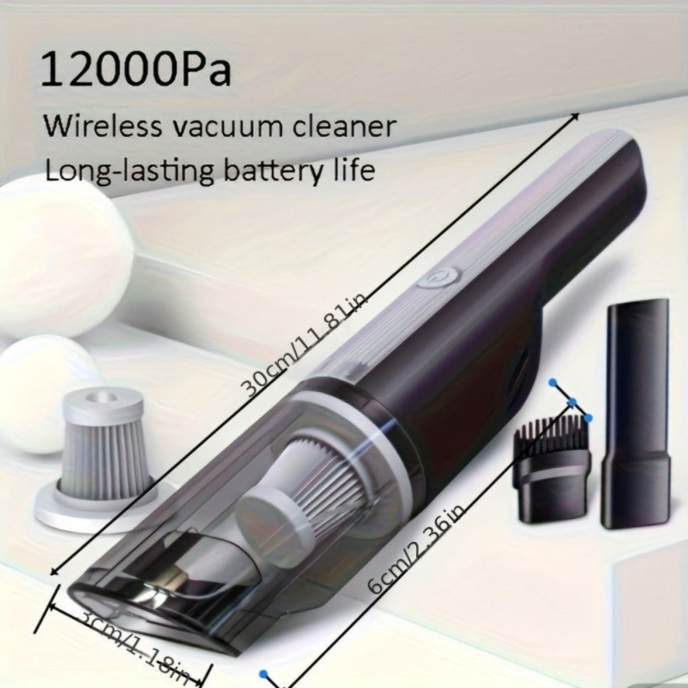 Wireless Silver Car Vacuum Cleaner Wireless Car With Strong Suction Handheld Vacuum Cleaner Small Mini Rechargeable Home Vacuum Cleaner