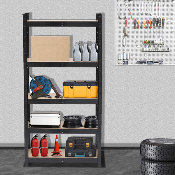 Five Layer Black Household Metal Shelf