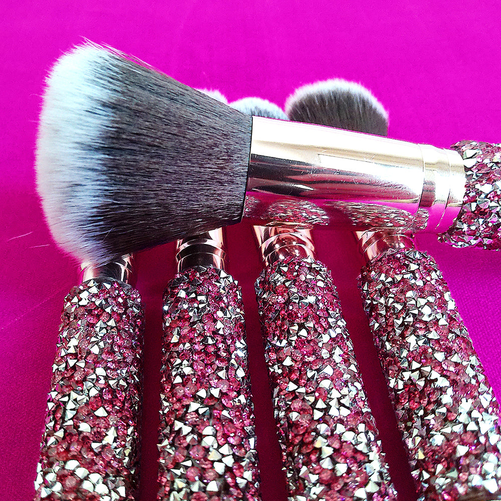 10 In 1  Diamond Inlaid Handmade Custom Makeup Brush