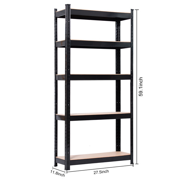 Five Layer Black Household Metal Shelf