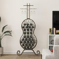 Cello Shape Wine Bakers Rack, Freestanding Wine Rack With Storage Bottle, Wine Storage Home Bar For Liquor And Wine, Organizer For Kitchen, Dining Room