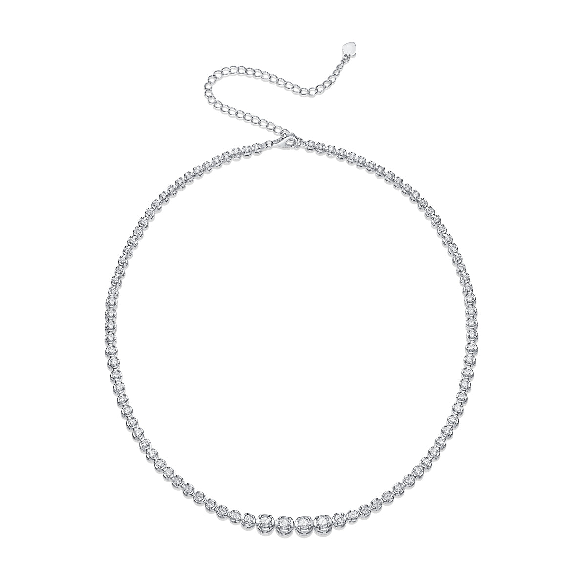 1In The Name Of Light Luxurious Fashion Diamond Pendant Necklace Set With Mosan Diamond Silver Ornaments Prohibit TikTok sales