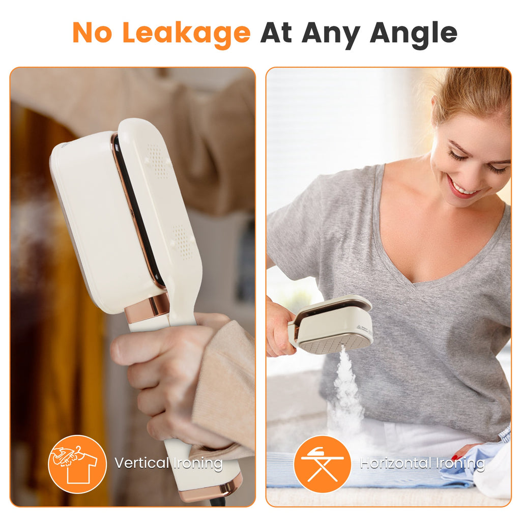 1Set Steam Iron Press 3 In 1 Travel Steamer For Clothes With 180 Degree Flip Head Portable Handheld Flat Iron 1000W Wrinkles Remover Wet And Dry Ironing Garment Steamer 20S Fast Heat Up