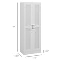 White Storage Cabinet With Adjustable Shelves And Tall Design, For Kitchen Storage , Perfect For Home Use And Family Organization