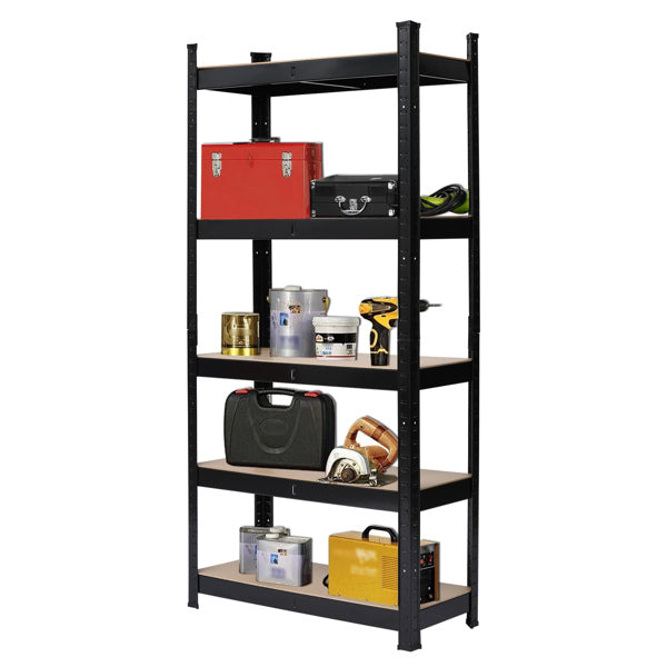 Five Layer Black Household Metal Shelf
