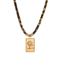 European And American Style Women's Jewelry Niche Geometric Pendant Design Leopard Print Rope Necklace