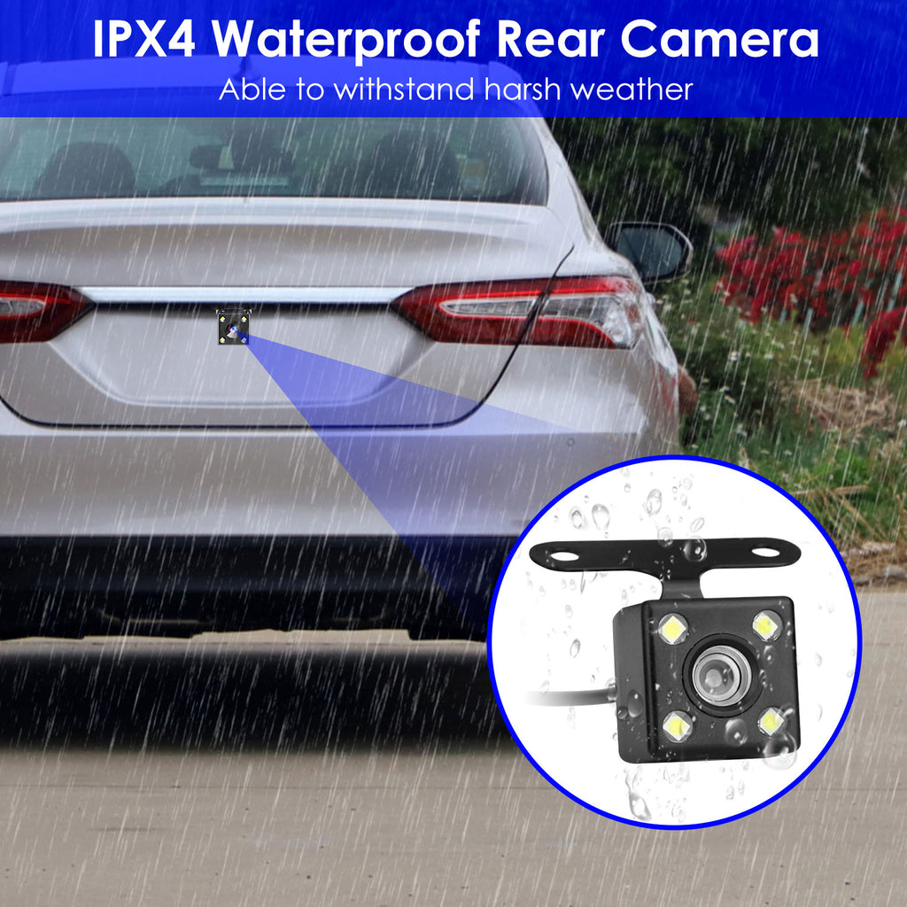 1Pc WiFi FHD 1080P Car Dash Cam 3 Channels Front Rear Inside Dash Camera With Loop Recording Reversing Visual 170 Degree Wide Angle 64G Card Included