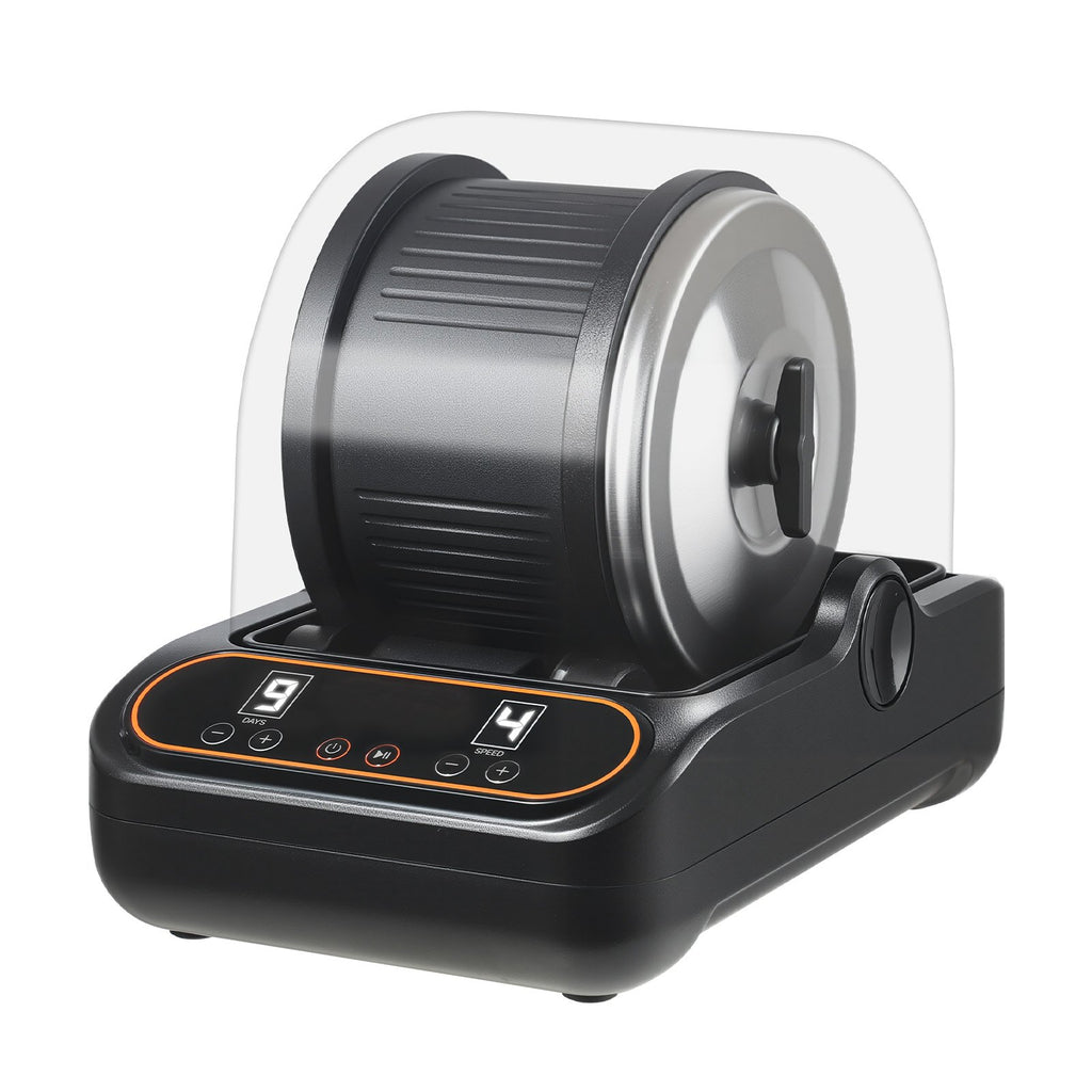 Rock Tumbler, 3 Lb Rock Polishing Machine, Rocks Tumbling Kit With 4-Speed Adjustment, 1–9 Day Timer, PC Sound Reduction Cover & TPU Drum, Direct Drive Motor Rocks Polishing, Quiet Operation