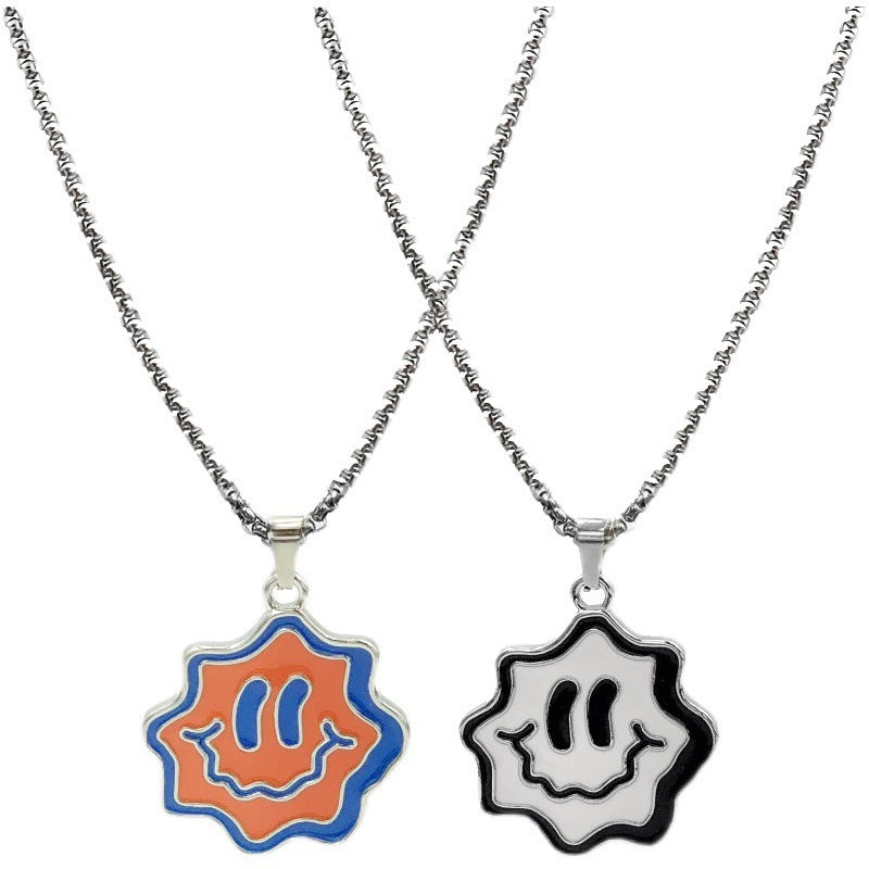 Wave Face Necklace Hip-hop Pendant Popular Jewelry Funny Street Accessories