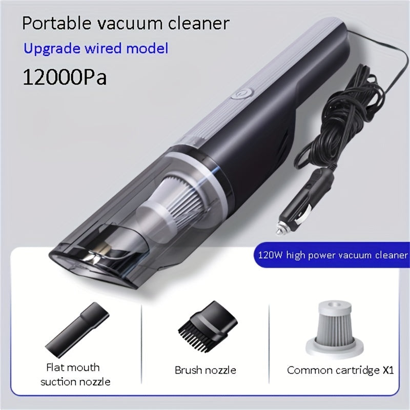 Wired Silver Red Car Vacuum Cleaner Car With Strong Suction Handheld Vacuum Cleaner Small Mini Rechargeable Home Vacuum Cleaner
