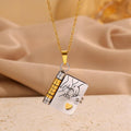 My Little Star Book Necklace For Daughter Son 18 Inch Stainless Steel Chain Gold Hardware Love Jewelry Birthday Graduation Gift