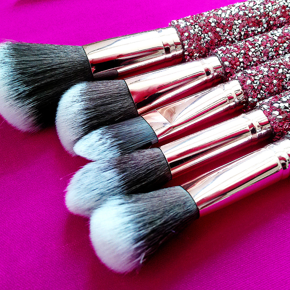 10 In 1  Diamond Inlaid Handmade Custom Makeup Brush