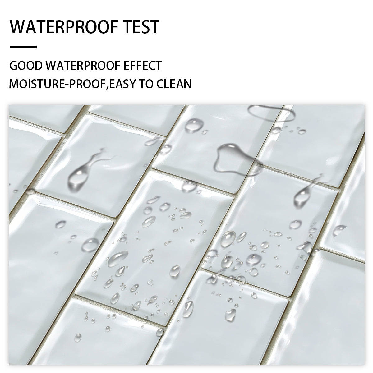 White Wall Stickers For Kitchen And Bathroom Walls, Waterproof And Oil-proof Self-adhesive Wall Stickers, Easy DIY Home Decoration, Removable Glue-free Wall Decoration