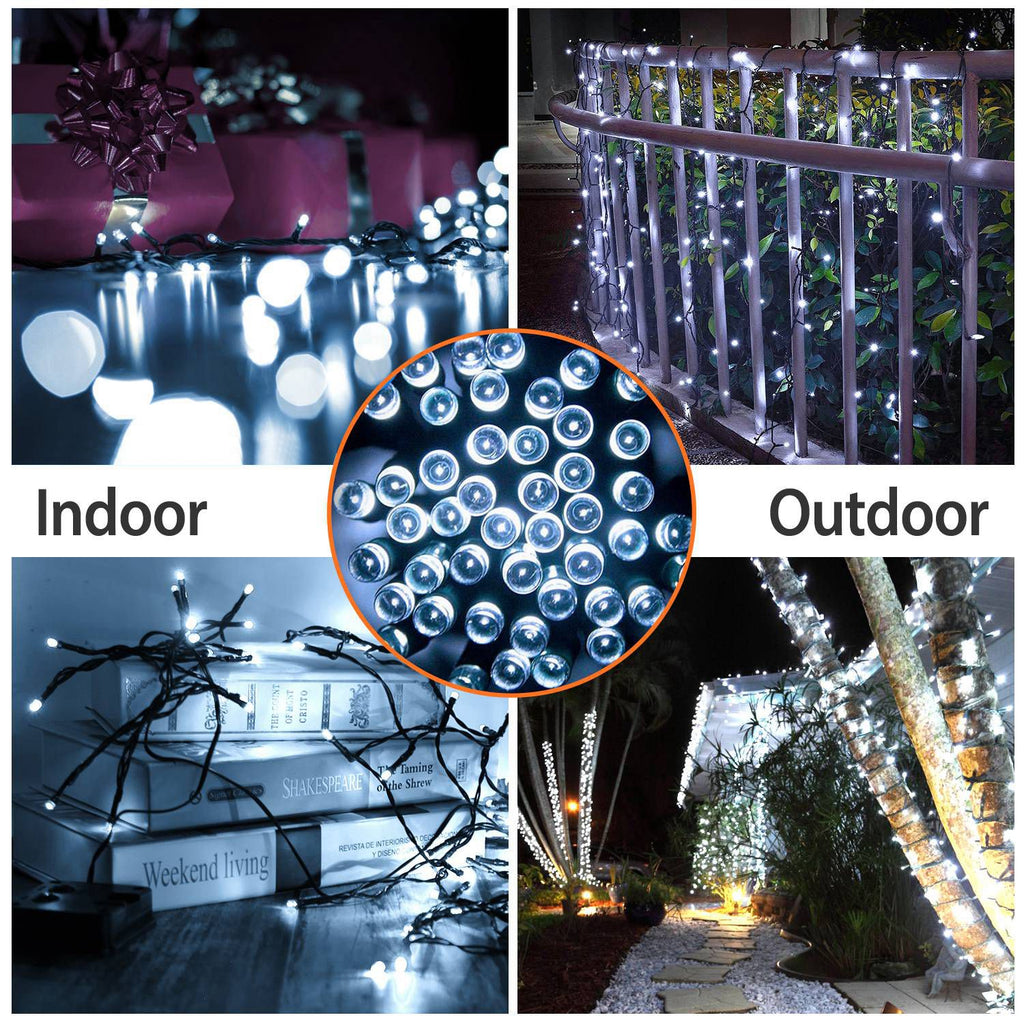 1Pc Solar String Lights LED Solar Power Fairy String Light 12M 8 Lighting Mode Cool Light Waterproof Starry String Lights Christmas Wedding Party Decor String Lights