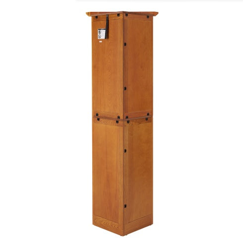 4-Tier 72 Corner Kitchen Pantry Storage Cabinet With 8 Doors Tall Storage Cabinet, Corner Cabinet And Adjustable Shelves, Home Farmhouse Bookshelf Cabinet For Bathroom, Living Room, Kitchen OAK