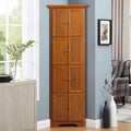 4-Tier 72 Corner Kitchen Pantry Storage Cabinet With 8 Doors Tall Storage Cabinet, Corner Cabinet And Adjustable Shelves, Home Farmhouse Bookshelf Cabinet For Bathroom, Living Room, Kitchen OAK