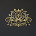 Radiant Lotus Mandala Metal Wall Art - Zen Bohemian Decor For Living Room