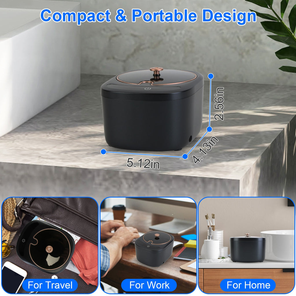 1Pc Ultrasonic Retainer Cleaner 45kHz Ultrasonic Cleaning Machine With 3 Modes 230ML Capacity UV Light For Denture Mouth Guard Aligner Dental Trays Braces Rings Jewelry