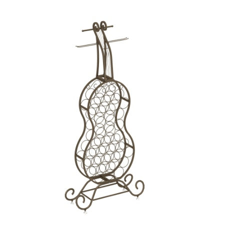 Cello Shape Wine Bakers Rack, Freestanding Wine Rack With Storage Bottle, Wine Storage Home Bar For Liquor And Wine, Organizer For Kitchen, Dining Room