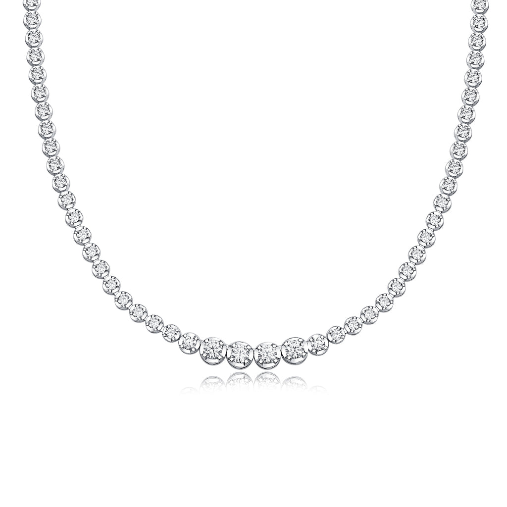 1In The Name Of Light Luxurious Fashion Diamond Pendant Necklace Set With Mosan Diamond Silver Ornaments Prohibit TikTok sales