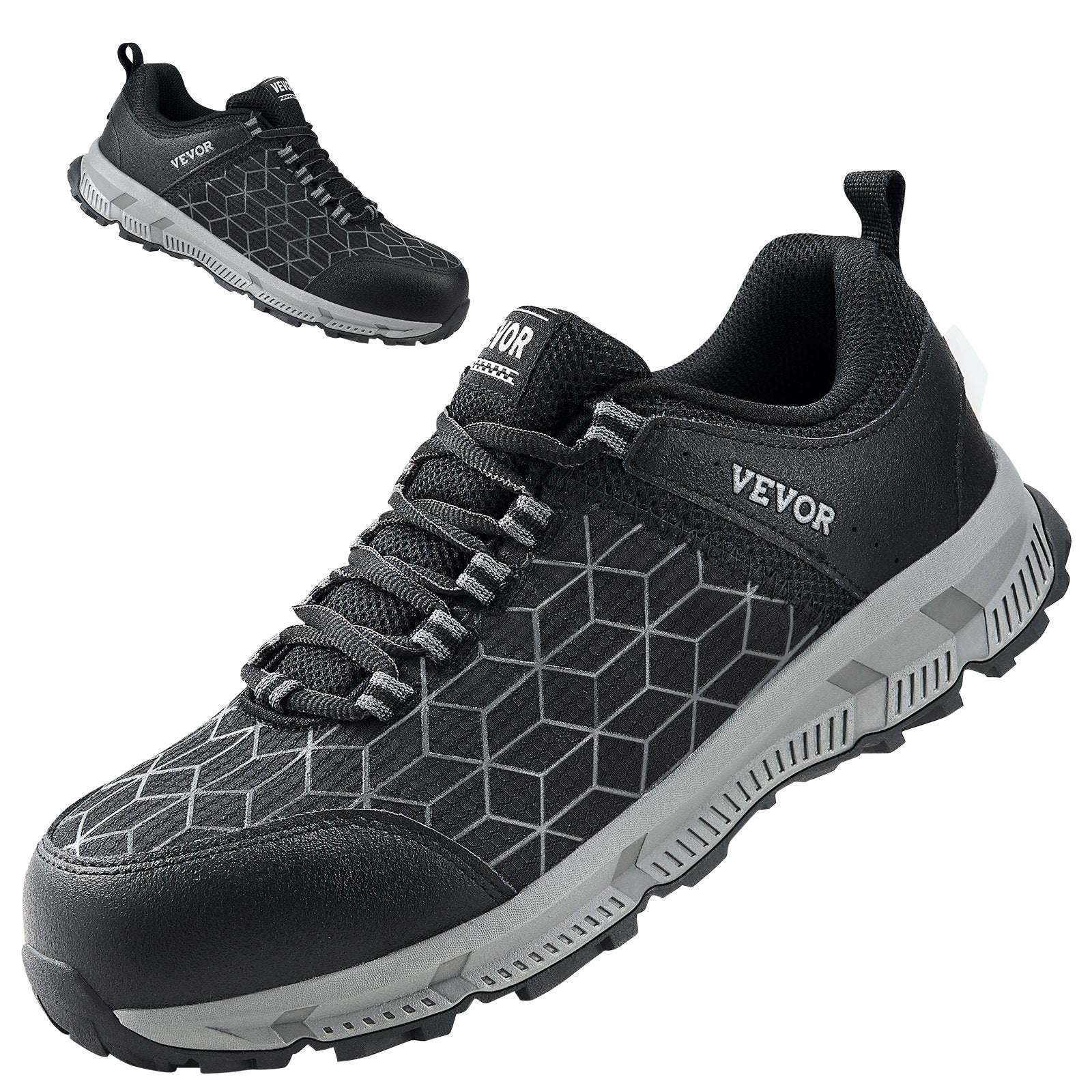 Steel Toe Shoes For Men, US Size 11, Men’s Cushion Sport Safety Toe Athletic Work Shoe, Indestructible Safety Sneakers Lightweight,Breathable Industry Construction Work Shoes, Black
