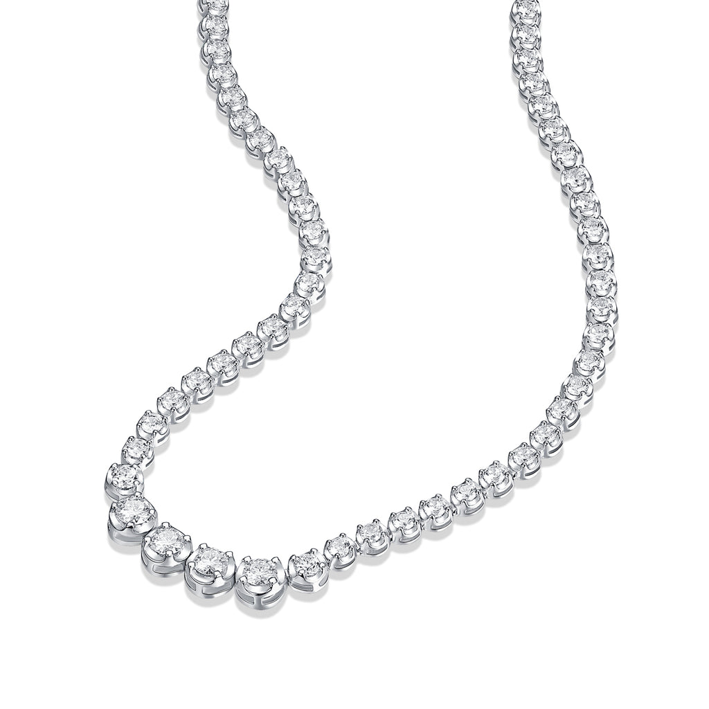 1In The Name Of Light Luxurious Fashion Diamond Pendant Necklace Set With Mosan Diamond Silver Ornaments Prohibit TikTok sales