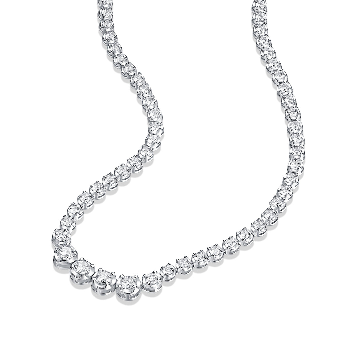1In The Name Of Light Luxurious Fashion Diamond Pendant Necklace Set With Mosan Diamond Silver Ornaments Prohibit TikTok sales