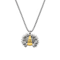 Creative Openable Sunflower Pendant Necklace Fashion Letter Jewelry Gift