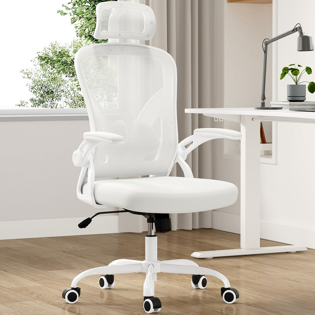 Ergonomic Office Chair, Home Office Desk Chair With Headrest, High Back Computer Chair With Armrests And Adjustable Lumbar Support For Home Office Study Room, Black