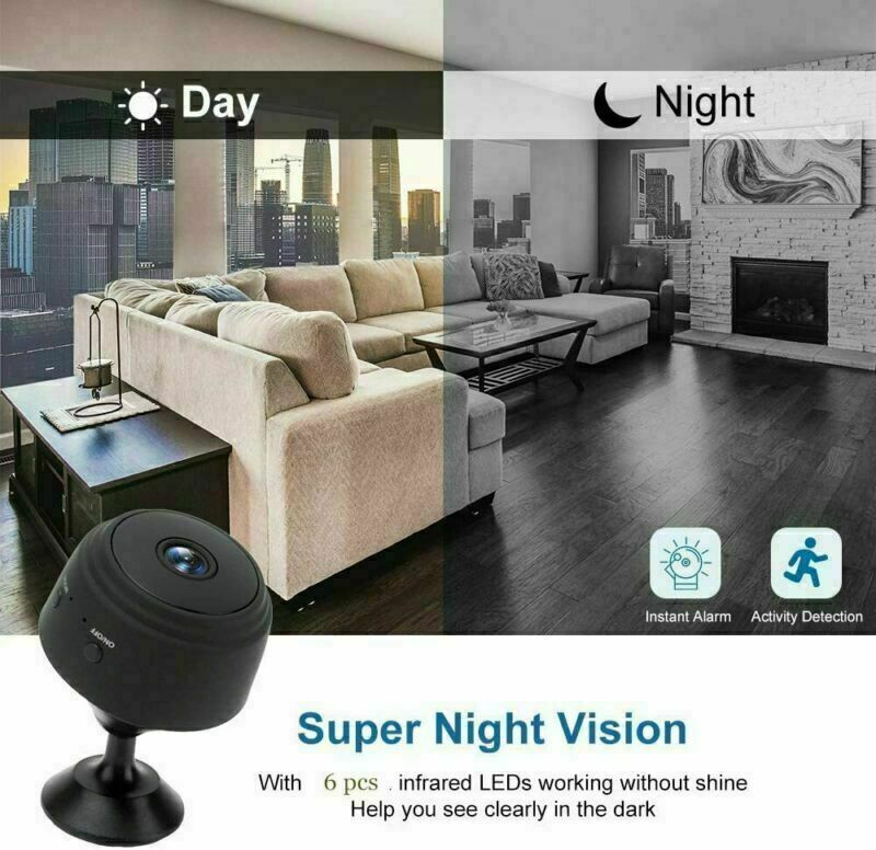 Mini Hidden Spy Camera Wireless Wifi IP Home Security 1080P HD DVR Night Vision