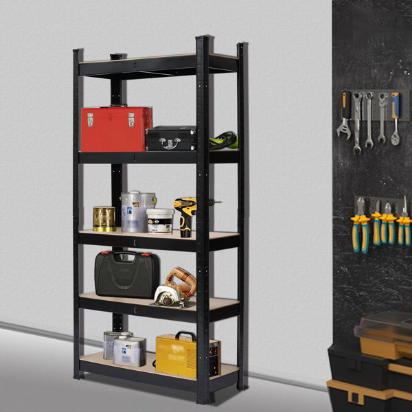 Five Layer Black Household Metal Shelf