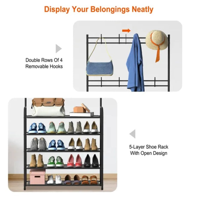Entrance Channel Clothing And Hat Storage Rack
